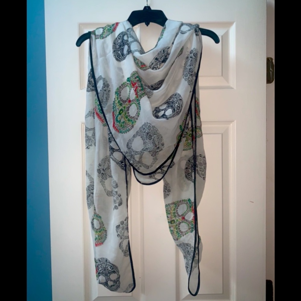 Large Satin Skull Scarf